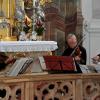 Das Stephanusquartett bei einem Auftritt in Welden: (von links) Herbert Hübner, Leonid Rubinov, Emmeram Kränkl und Tobias Lutz. 	