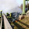 Wegen eines schweren Unfalls wurde die Autobahn 8 bei Leipheim gesperrt. 