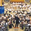 Blue Lake International Youth Symphony Orchestra und Youth Choir sowie BonaVoce und CHORios gestalteten unter der Leitung von Michael Finck eine beeindruckende Aufführung des Deutschen Requiems von Johannes Brahms im Lauinger Martinsmünster 