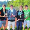 Die erfolgreichen TCF-Junioren, die mit einem 4:2-Sieg gegen den ESV Immenstadt den schwäbischen Meistertitel holten: André Mögele, André Eberle, Robin Klingler und Markus Schröder (von links). Es fehlt Daniel Baumann. Foto: Zavadil