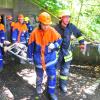 Die jungen Retter mussten unter anderem „Verletzte“ aus dem ehemaligen Bunker unter dem Wittelsbacher Park holen. 