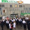 Wegen eines technischen Defektes, mussten kurzzeitig alle Besucher der WWK-Arena das Stadion verlassen. 