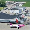 Der Allgäu Airport aus der Luft betrachtet. 