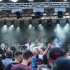 Von Indie bis Punkrock: Die deutsche Band Kärbholz beim Sommer am Kiez 2022 auf dem Helmut-Haller-Platz in Augsburg Oberhausen. 