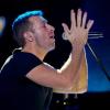 Chris Martin, Sänger der britischen Band Coldplay, am Samstagabend in München. Die Band feiert den Abschluss ihrer "Ghost Stories Tour".