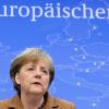 Freude über den Fiskalpakt lässt Kanzlerin Merkel nach dem EU-Gipfel nur kurz aufkommen. Foto: Julien Warnand dpa