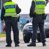 Im Kampf gegen illegale Einreisen: Beamte der Bundespolizei stehen an der deutschen Grenze.