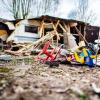 Die zum Teil bereits abgerissene Parzelle des mutmaßlichen Täters auf dem Campingplatz Eichwald.