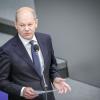 Bundeskanzler Olaf Scholz bei der Regierungsbefragung im Bundestag.