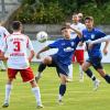 Alle Anstrengung war vergebens: Der TSV Rain ist aus dem Totopokal ausgeschieden. Unser Bild zeigt Erduart Rushiti beim Schussversuch. 