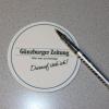 Auf einen Bierdeckel sollten die Kandidaten schreiben, wie sie sich den Landkreis Günzburg 2030 vorstellen. Sie durften den Bierfilz selbst wählen.