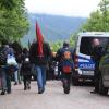 Demonstranten verlassen am Montag das Protestcamp in Garmisch-Partenkirchen. Am Nachmittag endet der zweitägige Gipfel der G7-Staaten.