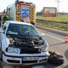 Unfall auf der A7 beim Dreieck Hittistetten: Auto prallt gegen Leitplanke