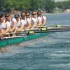 Der Deutschlandachter mit dem Ulmer Max Reinelt (Vierter von rechts) gewann den ersten Weltcup in Belgrad.