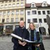 Eigentümer Michael Meißler und Verena Mannek von der Hotelkette GSHotels sind Partner beim Umbau des Harterhauses in der Maximilianstraße 39.  