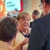 Die ehemalige Bundeskanzlerin Angela Merkel bei der Verabschiedung des DGB-Vorsitzenden Reiner Hoffmann.