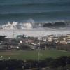 Riesige Wellen an der Küste von Pacifica nahe San Francisco.
