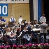 Unübersehbar in Zahlen gefasst war das Jubiläum der Stadtkapelle Neu-Ulm. „100 Jahre und kein bisschen leise“ war das Motto des Konzerts. 	