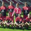 Im Jahr 2000 begann Andreas Brehme dann als Trainer beim 1. FC Kaiserslautern (im Bild hinten in der Mitte). Er erreichte mit seiner Mannschaft das UEFA-Cup-Halbfinale, nach schwachen Leistungen wurde er 2002 entlassen.