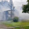 Die Grillhütte des Schützenvereins Osterberg brennt komplett nieder.
