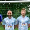Das neue Trainerteam und seine neuen Spieler: Sebastian Jeschek, Christian Frickinger (FC Sontheim), Elias Ruf (Schwaben Augsburg) und Christopher Detke (von links).