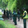 Die Polizei suchte am Freitag  in einem Waldstück bei Geisenfeld nach dem vermissten Philipp W. aus Brunnen.