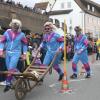 Eine riesengroße Gaudi war das Schubkarrenrennen in Thierhaupten auch heuer wieder. Dabei mussten die Narren und Närrinnen am  Samstag Geschicklichkeit beweisen.