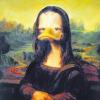 Die Ente in der großen Kunst, zum Beispiel als Mona Lisa. 