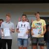 Die Sieger des U18-Wettbewerbs: von links Jonas Schöller (Motzenhofen, Platz 3), Sebastian Kühnruß (TC Aichach, Platz 2) und Alexander Leischner (TC Aichach). 