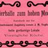Werbung für die Bierhalle zum hohen Meer im Adressbuch für 1902.