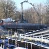 Auch in den Wintermonaten laufen die Bauarbeiten am Augsburger Eiskanal auf Hochtouren, denn Ende Juli 2022 wird dort die Kanuslalom-Weltmeisterschaft ausgetragen. 	