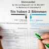 Stimmzettel für die Landtagswahl in Nordrhein-Westfalen: Die Entscheidung dürfte knapp ausfallen.