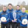 Stolz präsentieren die Penzinger den Pokal (von links): Stephan Ruile, Matthias Peischer, Michael Wurmser und Florian Lechle. 