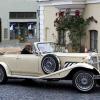 Oldtimerrallye auf dem Marienplatz in Friedberg. Die Oxenweg-Rallye führt von Augsburg über Friedberg nach Kühbach. 