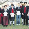 Zahlreiche Ehrungen gab es bei den Feuerstutzenschützen Kammeltal. Unser Bild zeigt (von links) vorne Cornelia Wick, Kirstin Scherer, Mathias Wick, Olaf Richter, Stefan Zielinski und Jana Richter sowie in der hinteren Reihe: Anne Zielinski, Andrea Zielinski, Heinz Zielinski, Daniel Scherer und Ludwig Brenner.  