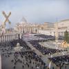 Der Petersplatz in der Vatikanstadt - dem kleinsten Land der Welt.