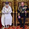 An der Seite von Prinz Philip hielt die Queen am heutigen Mittwoch die "Queen's speech" im  britische Oberhaus.