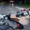 Drei relativ schwer Verletzte gab es bei diesem Unfall auf der Rennstrecke Mickhausen mit drei Motorrädern. 