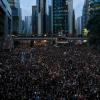 So sieht das aus, wenn hunderttausende Demonstranten durch Hongkong ziehen – wie hier vor zehn Tagen. Bislang verliefen die Proteste weitgehend friedlich.