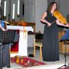 Das Duo Vortex (Valentina Bellanova mit der Flöte, Tamara Soldan mit der Fidel) spielte in der Klosterkirche Auhausen mittelalterliche Musik.