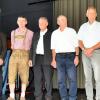 Zum Vereinsjubiläum wurde auch geehrt. Das Bild zeigt (von links) die Vorstandsmitglieder Bernd Wucher, Oskar Wucher und Martin Zupfer, die neuen Ehrenmitglieder Gottfried Wagner, Georg Gans und Johann Rau sowie den Vorsitzenden Walter Spöcker. 	