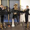 Die munich brass bonnection in der Landsberger Landmaschinenhalle mit dem Konzert „Blech in Bayern“.