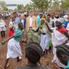 In Gambela, im Westen Äthiopiens, besuchte Ministerpräsident Markus Söder am Dienstag das Flüchtlingslager Nguenyyiel, wo eine Frauengruppe für ihn tanzte. 