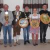 Die erfolgreichen Teilnehmer beim Wanderpokal- und Königsschießen der Baldinger Goldbachschützen (von links): 1. Schützenmeister Christian Kirchenbaur, Artur Neureither (MGV Frohsinn Baldingen), Günter Egetenmeier, Michael Grimmeiß, Mareike Tegeler, Markus Bachmann und Sportwart Ralf Riefle.  	