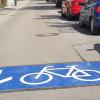 Neue Fahrbahnmarkierungen gab es für die Fahrradstraßen. 
