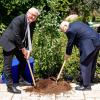 Gemeinsame Gartenarbeit? Nein, eine große Ehre für den Bundespräsidenten (links). Er pflanzte mit seinem Freund Rivlin einen Baum im Garten von dessen Amtssitz.