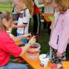 Eine nasse Angelegenheit war am Samstag das Kinderfest, denn es goss wie in Strömen. Dennoch hatten die Buben und Mädchen viel Spaß bei verschiedenen Aktionen. Der Umzug musste aber ausfallen.  	