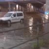 Die überflutete Unterführung am Oberhauser Bahnhof in Augsburg. Das Bild schickte  Facebook-Nutzerin "Wanda Lismus".  