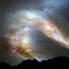 Die Milchstraße und Andromeda prallen aufeinander.