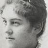 Hedwig Lachmann (geboren 29. August 1865, gestorben 21. Februar 1918) in einer undatierten Aufnahme aus Budapest (vor 1889).